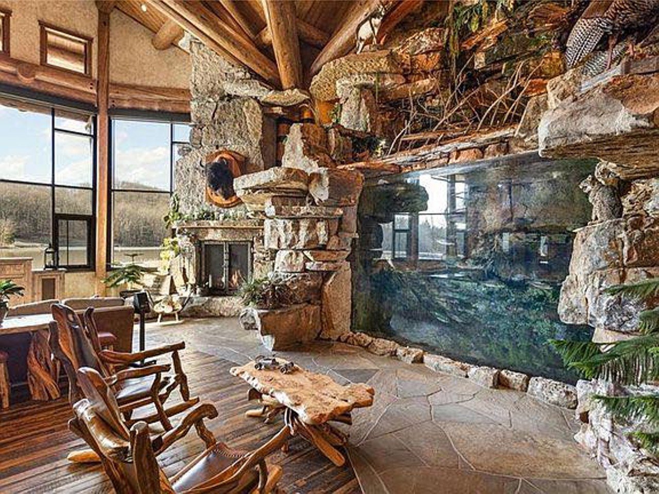 NASCAR's Tony Stewart's Indiana Home Resembling a Bass Pro Shop Is