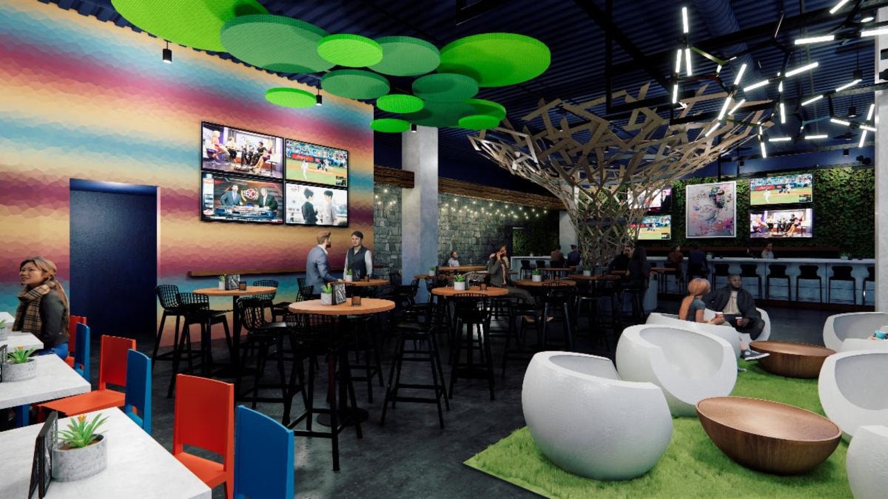 A rendering of The Park restaurant and bar opening on Freedom Way this summer.