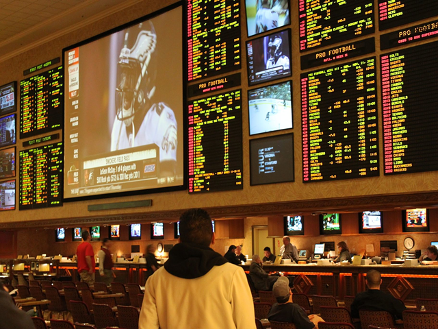 Sports betting at a Los Vegas casino