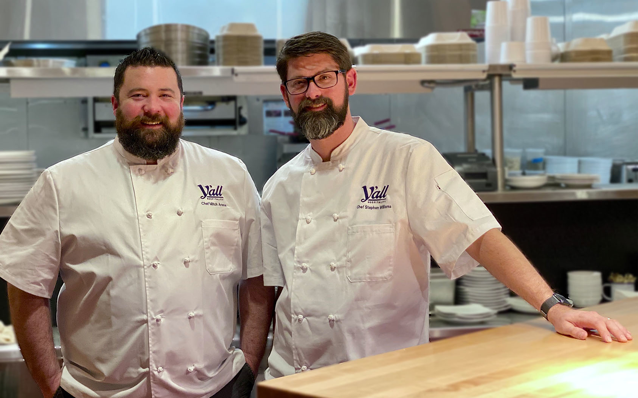 Chefs Mitch Arens (left) and Stephen Williams