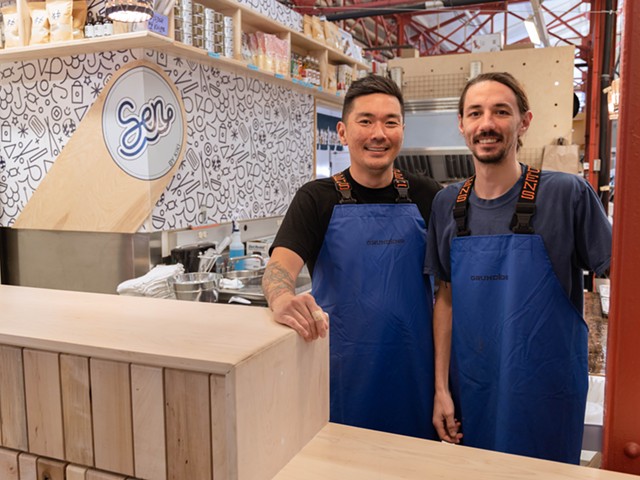 Sen owner and chef Hideki Harada (left) and Ben Long