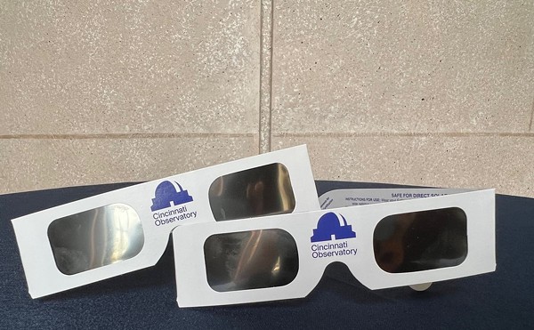 Solar eclipse-viewing glasses from the Cincinnati Observatory