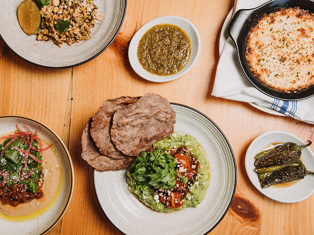 A spread of dishes available at the Cantina pop-up