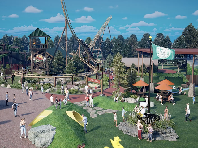 A rendering of Camp Snoopy, coming to Kings Island in 2024.