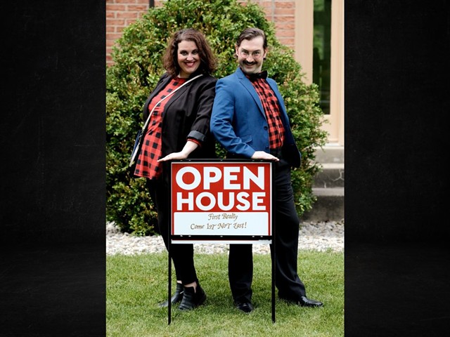 Open House is a horror comedy musical about a mother/daughter duo trapped in a house by a sinister realty couple.
