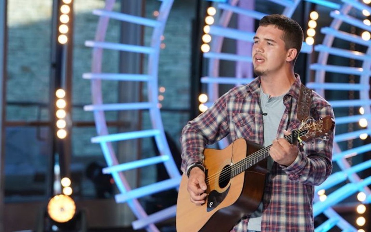 Noah Thompson auditions for the judges on "American Idol" on Feb. 27, 2022.