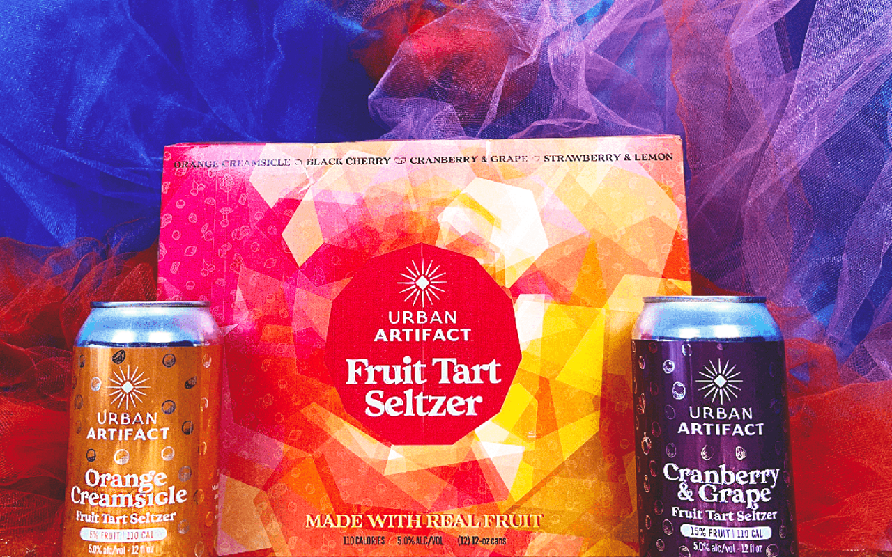 Urban Artifact's new fruit tart seltzer flavors include orange creamsicle, cranberry-and-grape, and a variety pack with more flavors.