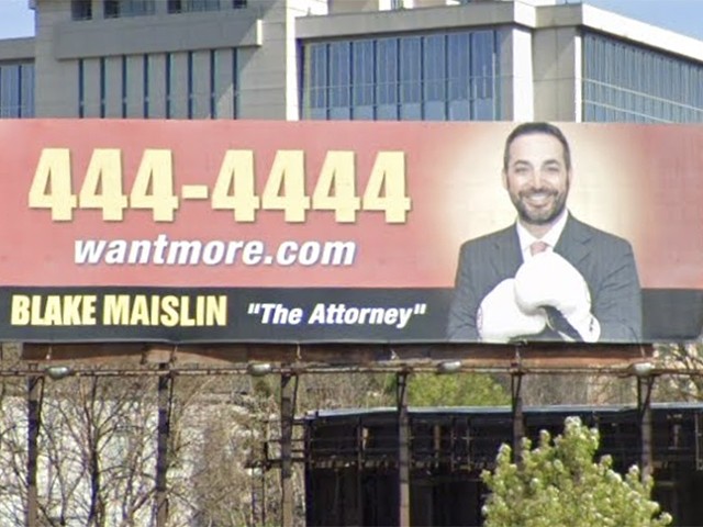 Blake "The Attorney" Maislin's billboard