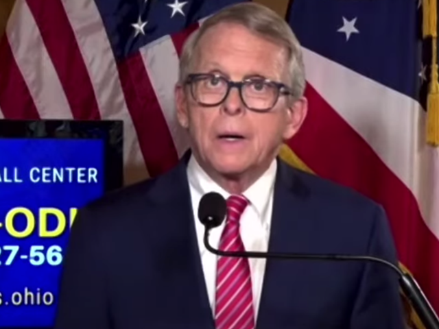 Ohio Gov. Mike DeWine during a May 24, 2021, press briefing