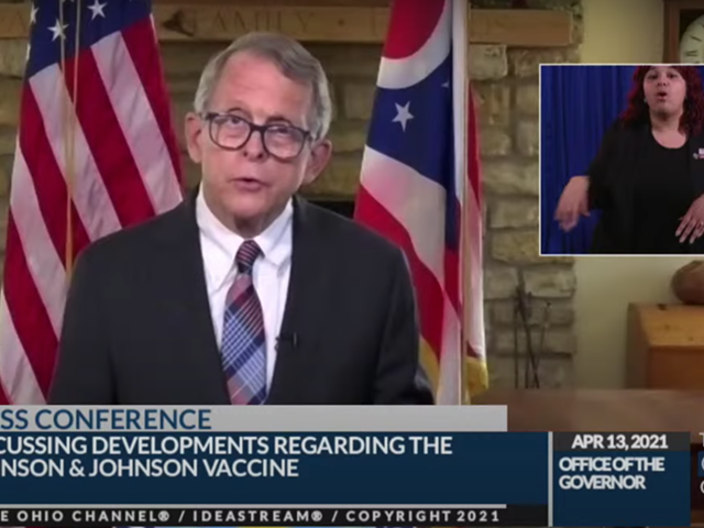Gov. Mike DeWine discussing the J&J vaccine developments