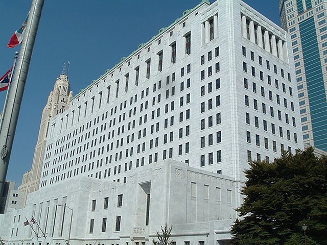 Pictured is the Thomas J. Moyer Ohio Judicial Center where the Ohio Supreme Court meets.