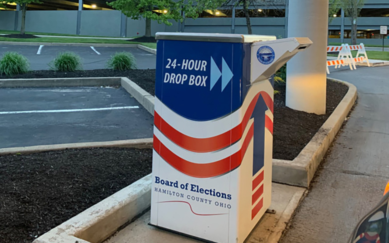Hamilton County Board of Elections ballot drop box
