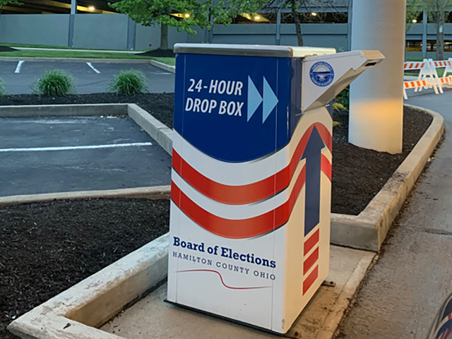 Hamilton County Board of Elections ballot drop box