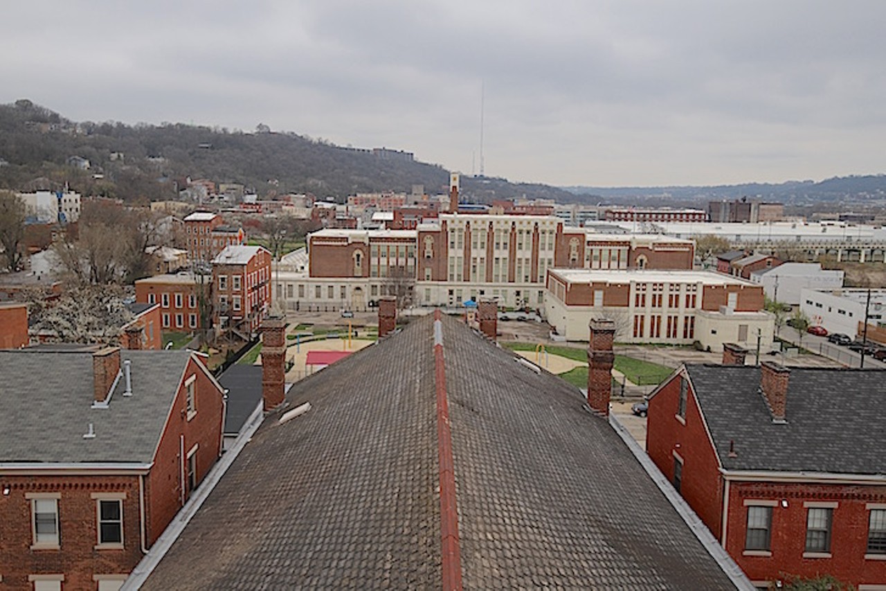 Another Lower Price Hill community hub &#151;&nbsp;Oyler School and Community Learning Center &#151; is visible from the church's bell tower.