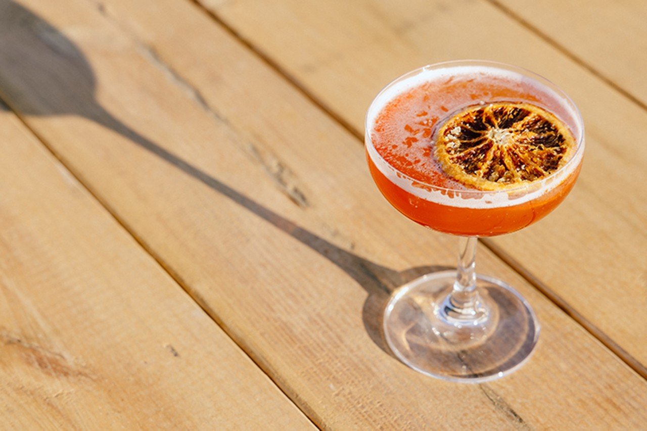 The Bob Braun Burgundy (fig-infused silver mezcal, housemade honey and walnut bitters)