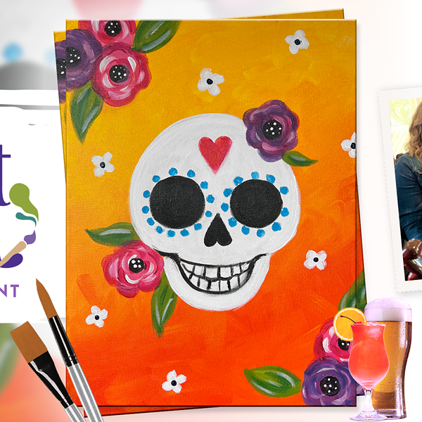 Paint and Sip "Little Skull" Paint Night in Downtown Cincy