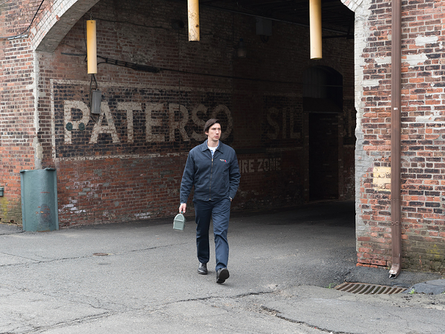 Adam Driver walks to work in Jim Jarmusch’s Paterson.