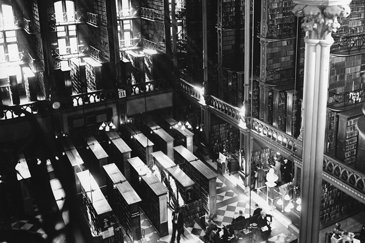 Looking down at the Main Hall, which housed over 200,000 books
Photo: Courtesy of The Public Library of Cincinnati and Hamilton County Digital Archives