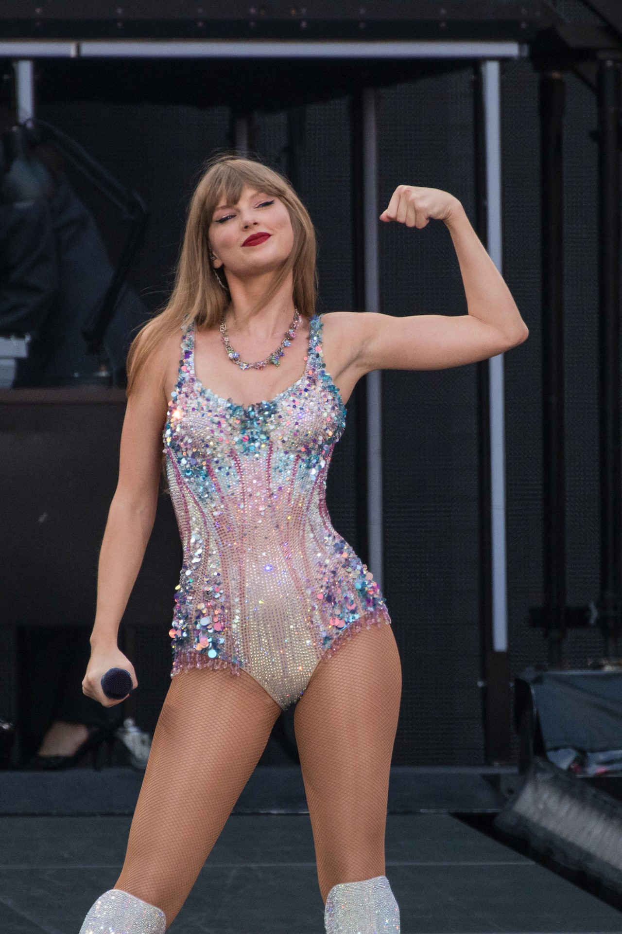 Taylor Swift performing "Miss Americana & The Heartbreak Prince" at Paycor Stadium on June 30, 2023.