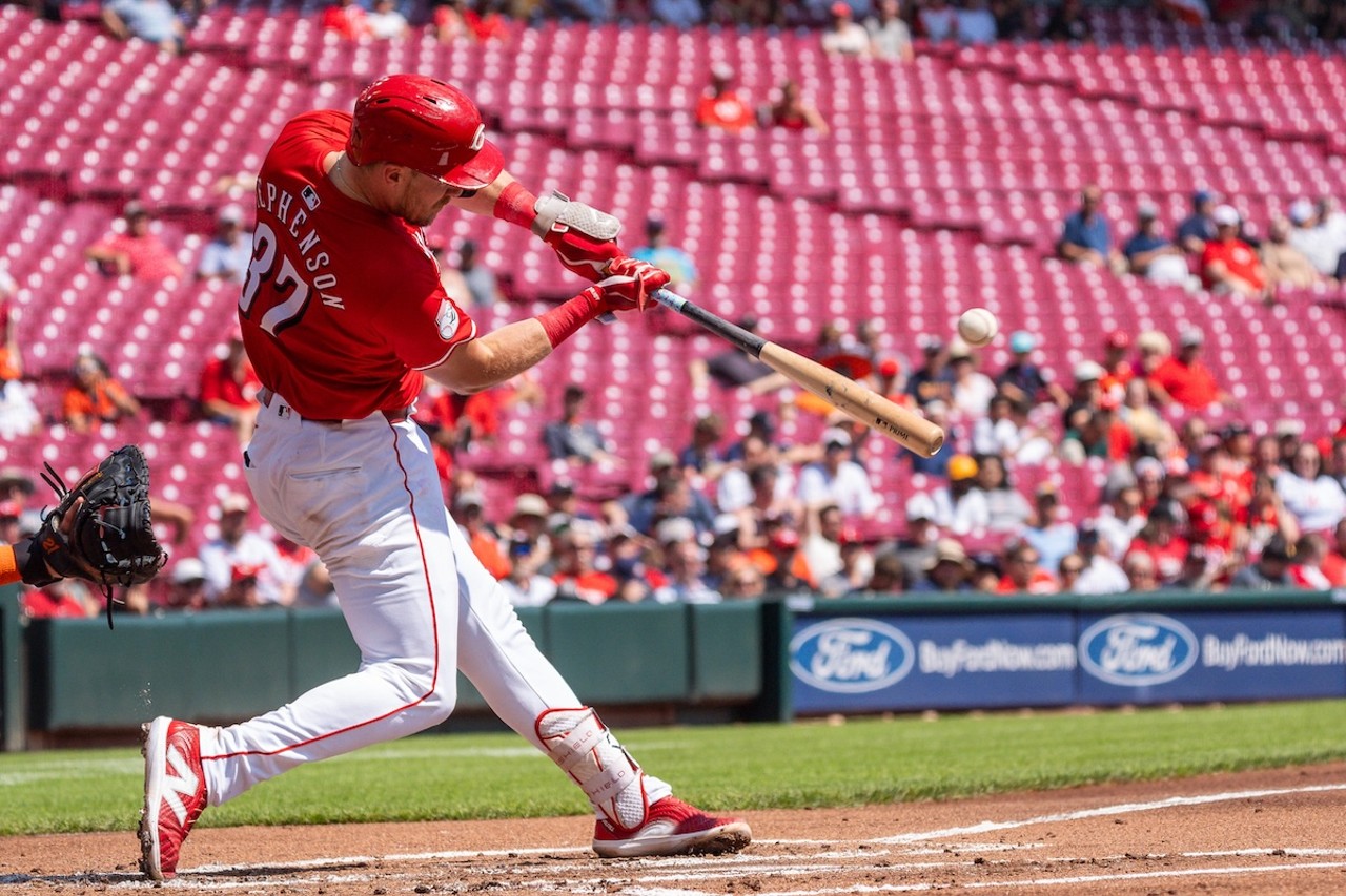 Tyler Stephenson lines a single to centerfield during the first inning | Cincinnati Reds vs. Houston Astros | Sept. 5, 2024