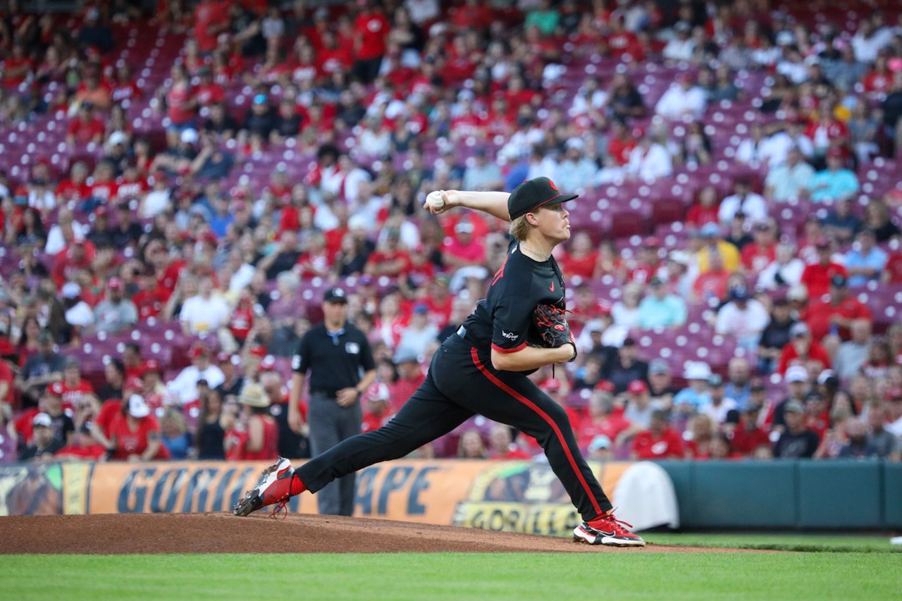 Andrew Abbott pitching in the first inning | Cincinnati Reds vs. Pittsburgh Pirates | Sept. 22, 2023
