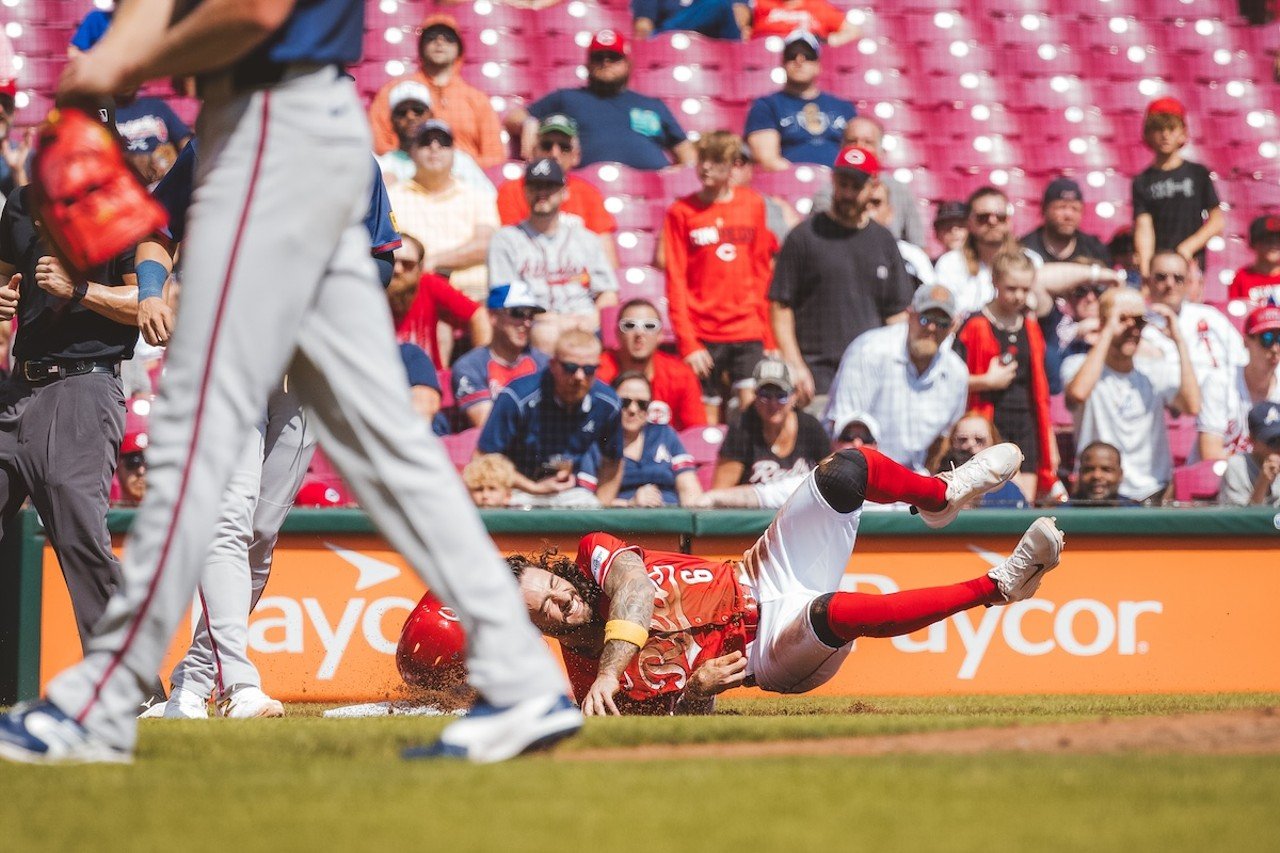 Jonathan India falling hard on third base | Cincinnati Reds vs. Atlanta Braves | Sept. 19, 2024