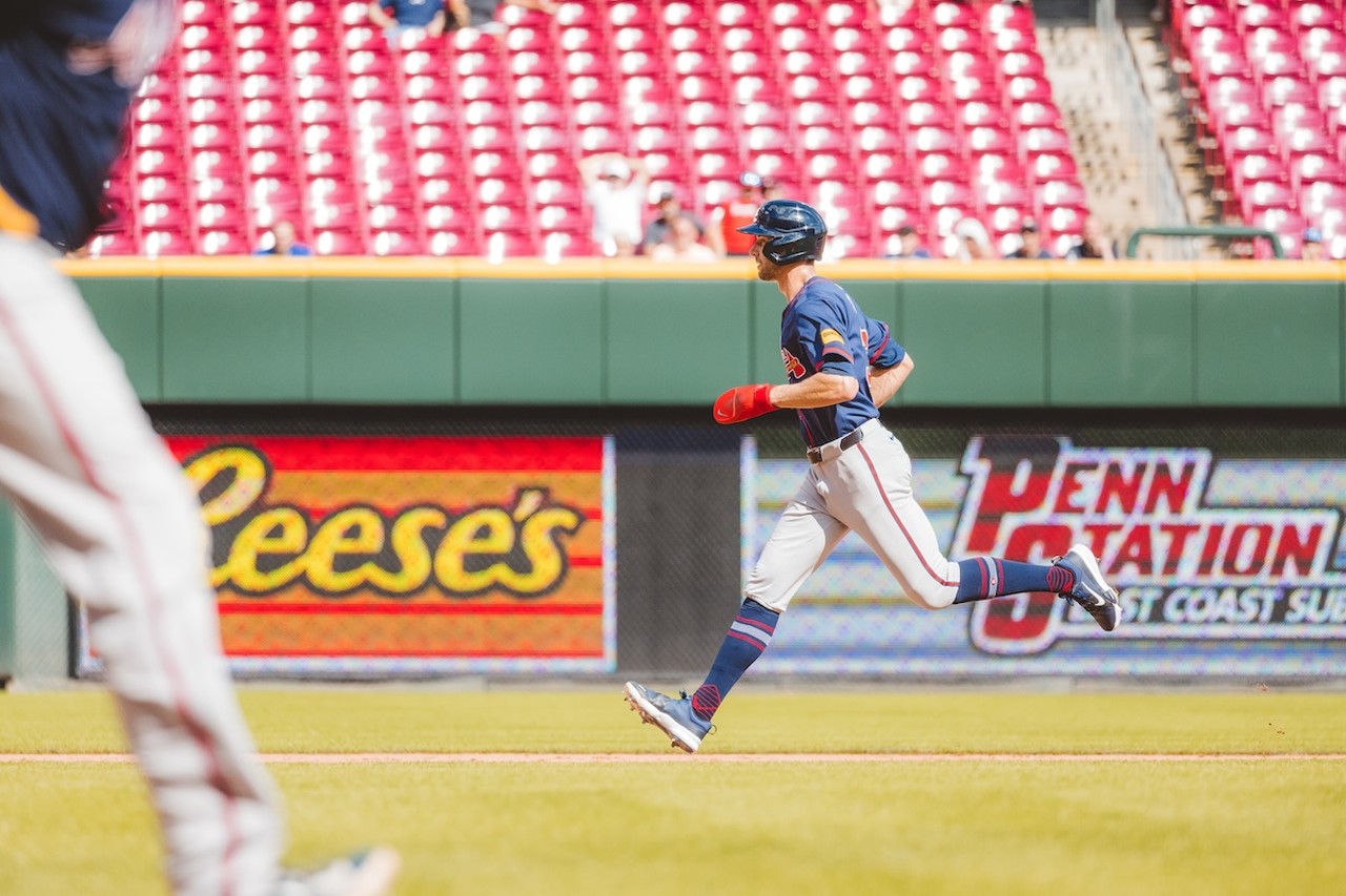 Matt Olson rounding second | Cincinnati Reds vs. Atlanta Braves | Sept. 19, 2024