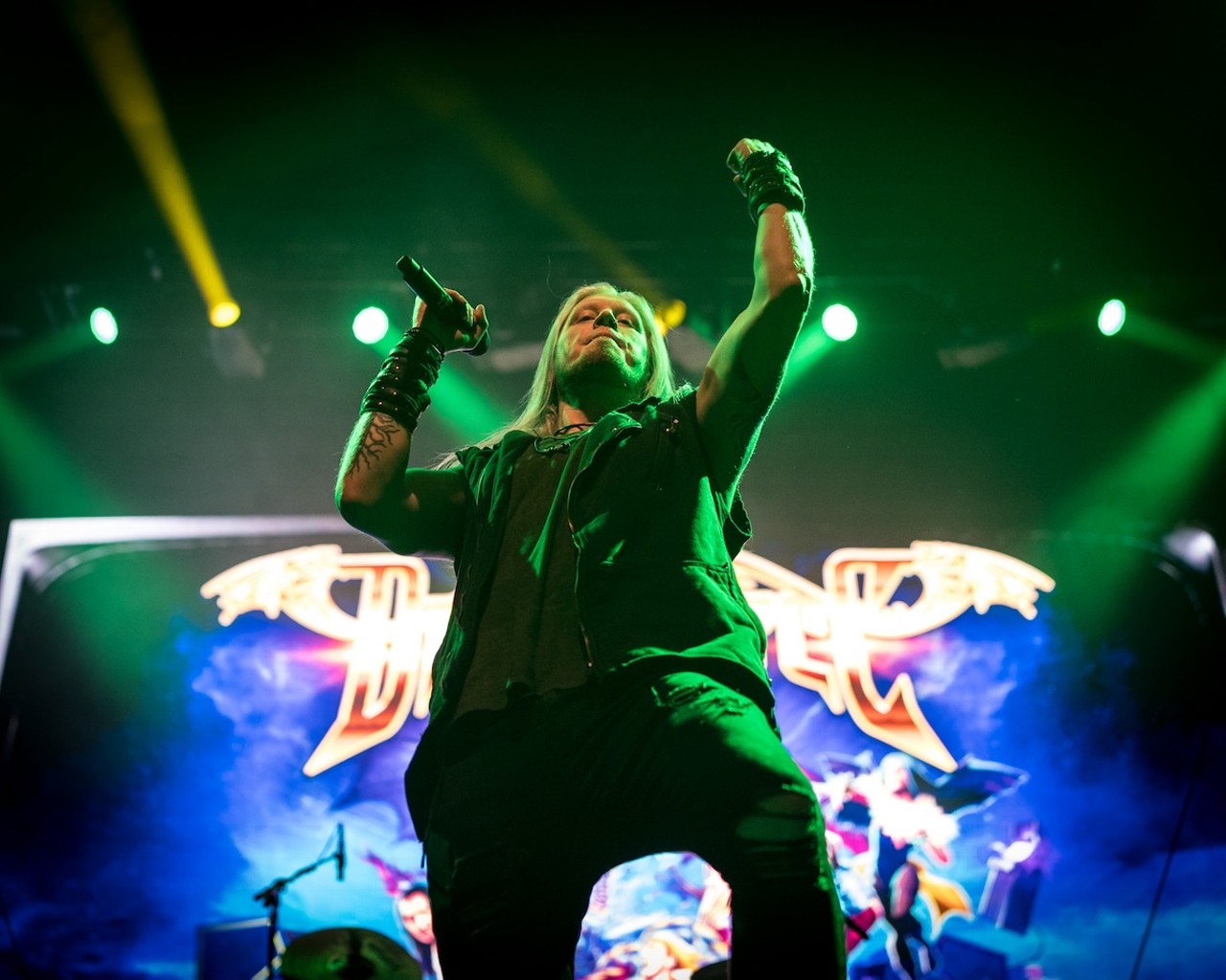 DragonForce performs at the Andrew J Brady Music Center on April 12, 2024
