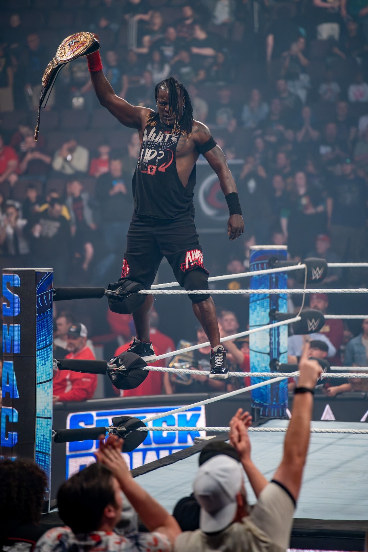 One half of the World Tag Team Champions R-Truth | WWE Smackdown at Heritage Bank Center on April 26, 2024