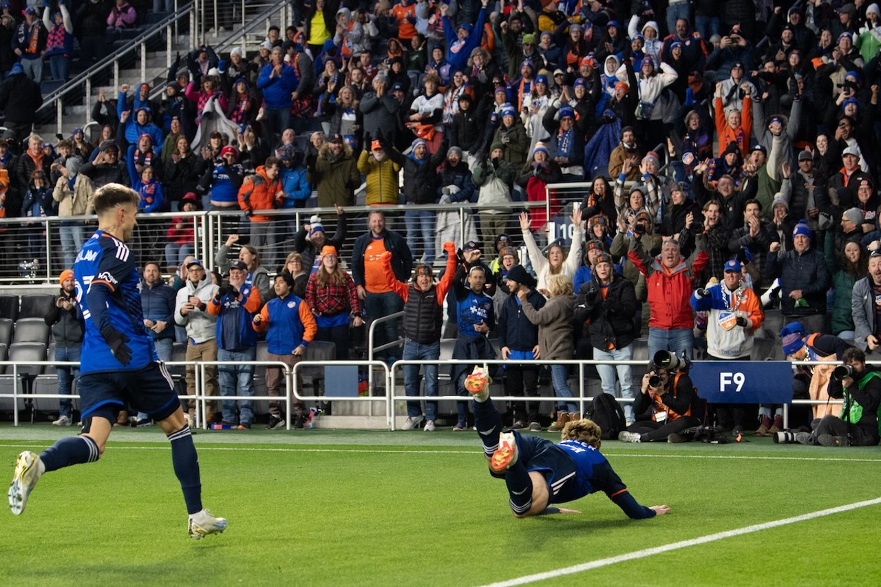 Defender Kipp Keller celebrating his goal before it was ruled "offside" after VAR review | FC Cincinnati vs New York City FC | March 23, 2024