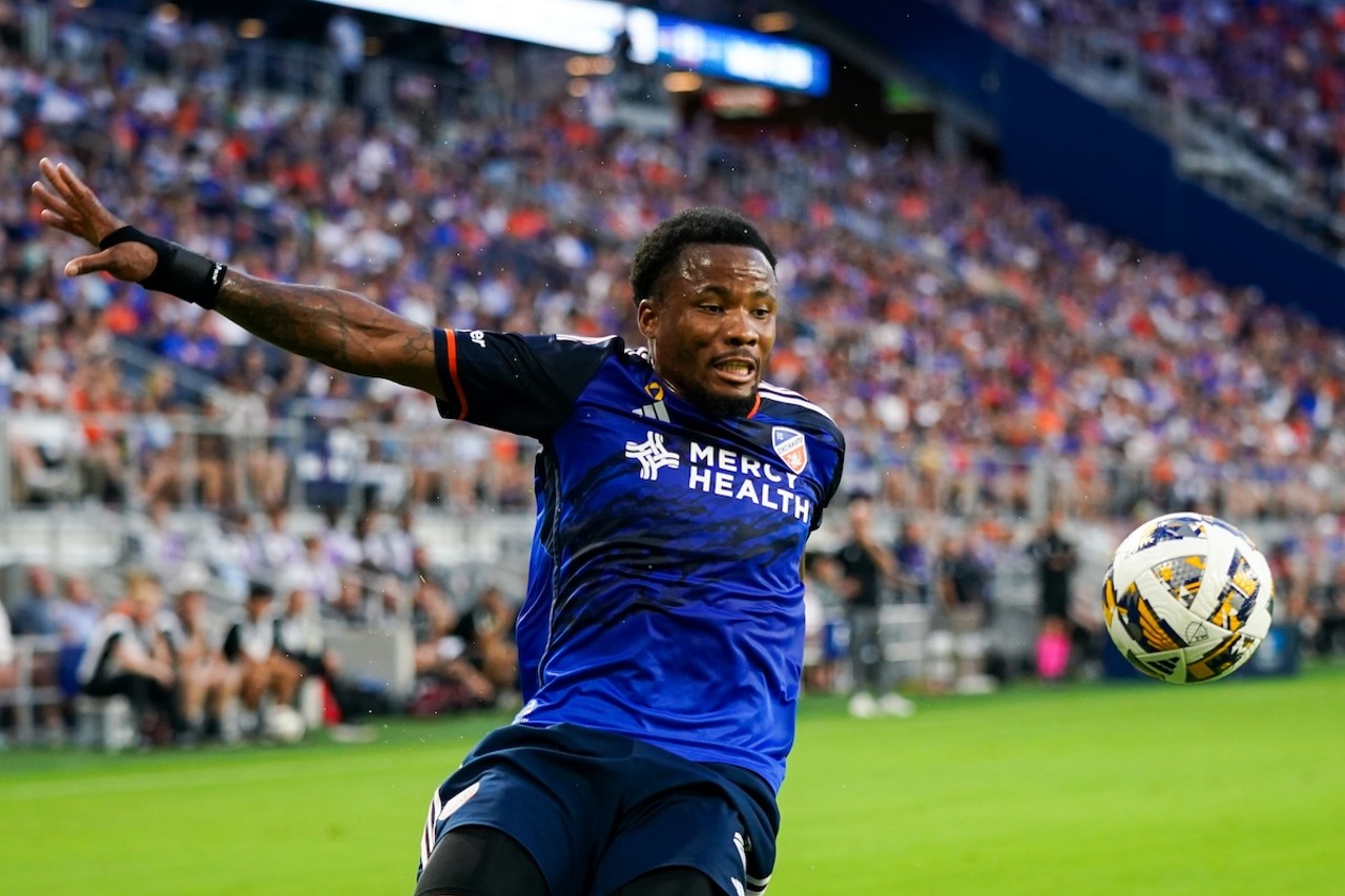 Alvas Powell controlling a lobbed pass from FCC defense | FC Cincinnati vs. CF Montreal | Aug. 31, 2024