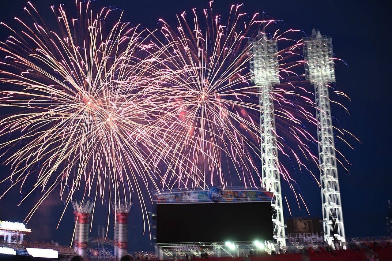 A Reds tradition of "Friday Night Fireworks" to cap off an electric night at Great American Ball Park | Cincinnati Reds vs Los Angeles Angels | April 19, 2024