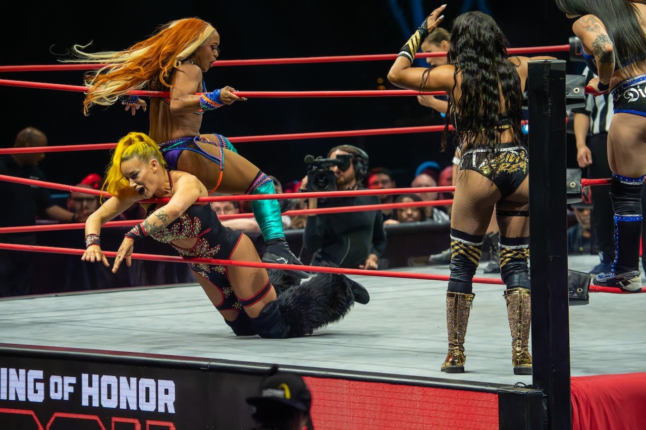 Kiera Hogan with a backside attack on Tyra Valkyrie | AEW Collision at Truist Arena | April 13, 2024