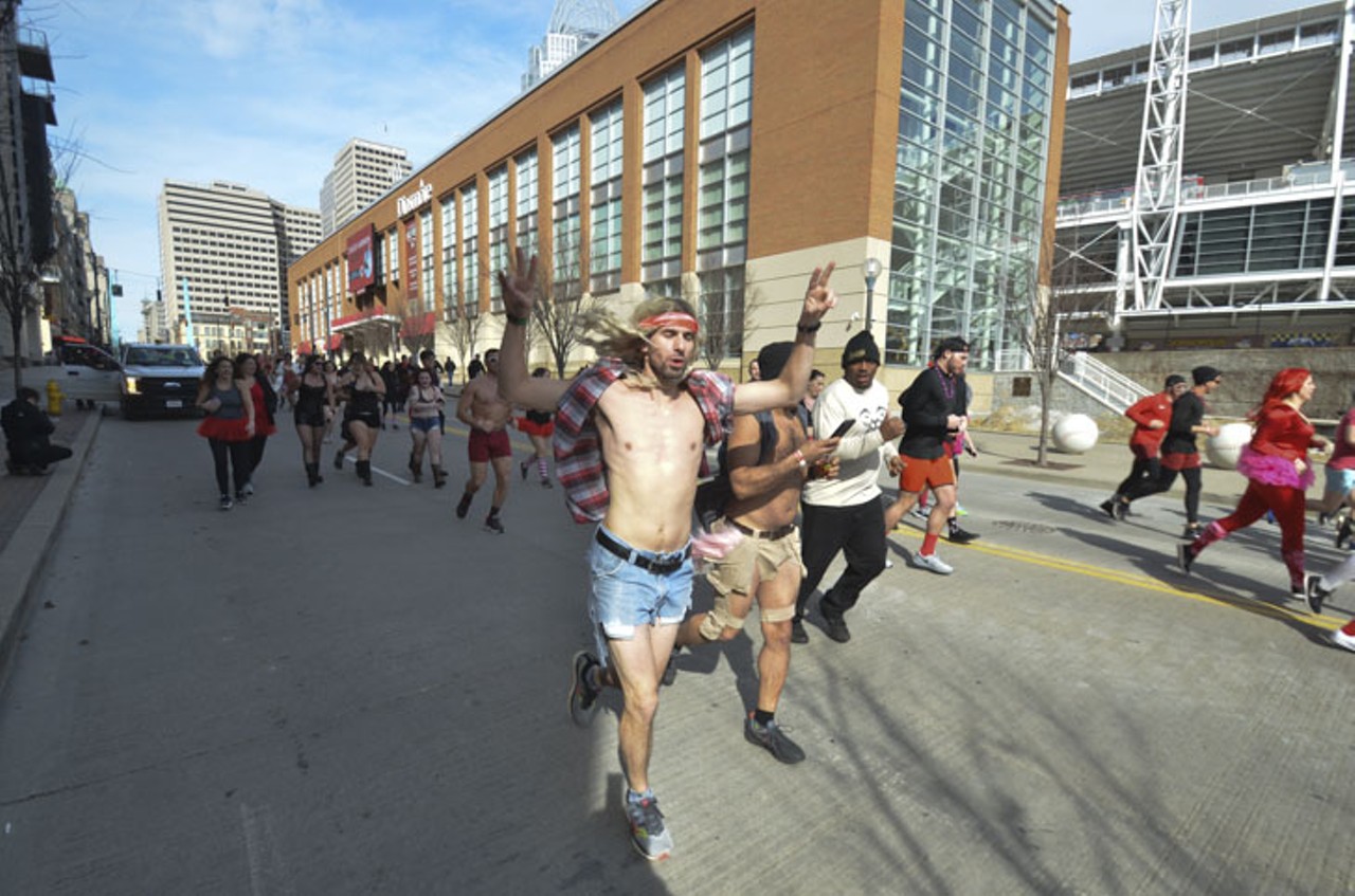 Photos of Nearly Naked People from the 2020 Cupid&#146;s Undie Run in Cincinnati