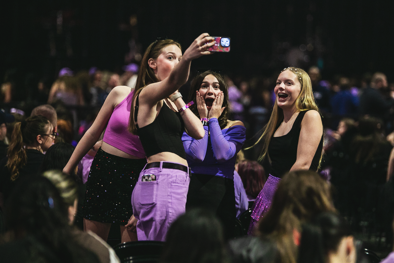 Fans at Olivia Rodrigo's show at Nationwide Arena in Columbus on March 22, 2024