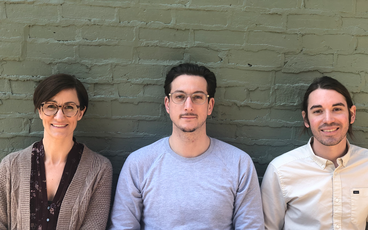 The Pleasantry team behind the yet-to-be-named restaurant (L to R): Joanna Kirkendall, Daniel Souder and Evan Hartman