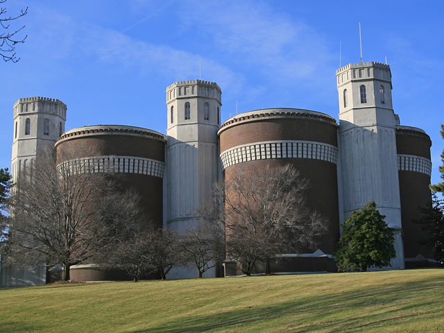 The top of the Mount Airy water tower is the highest point in Cincinnati.