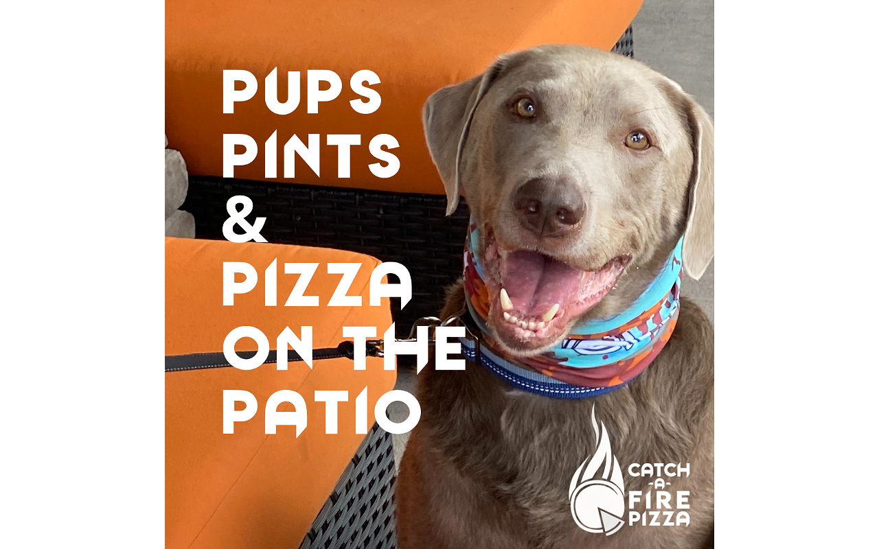 Pups, Pints & Pizza on the Patio at Catch-a-Fire Pizza