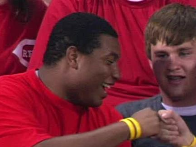 Caleb Lloyd gets a well-deserved fist bump (Photo: espn.go.com)