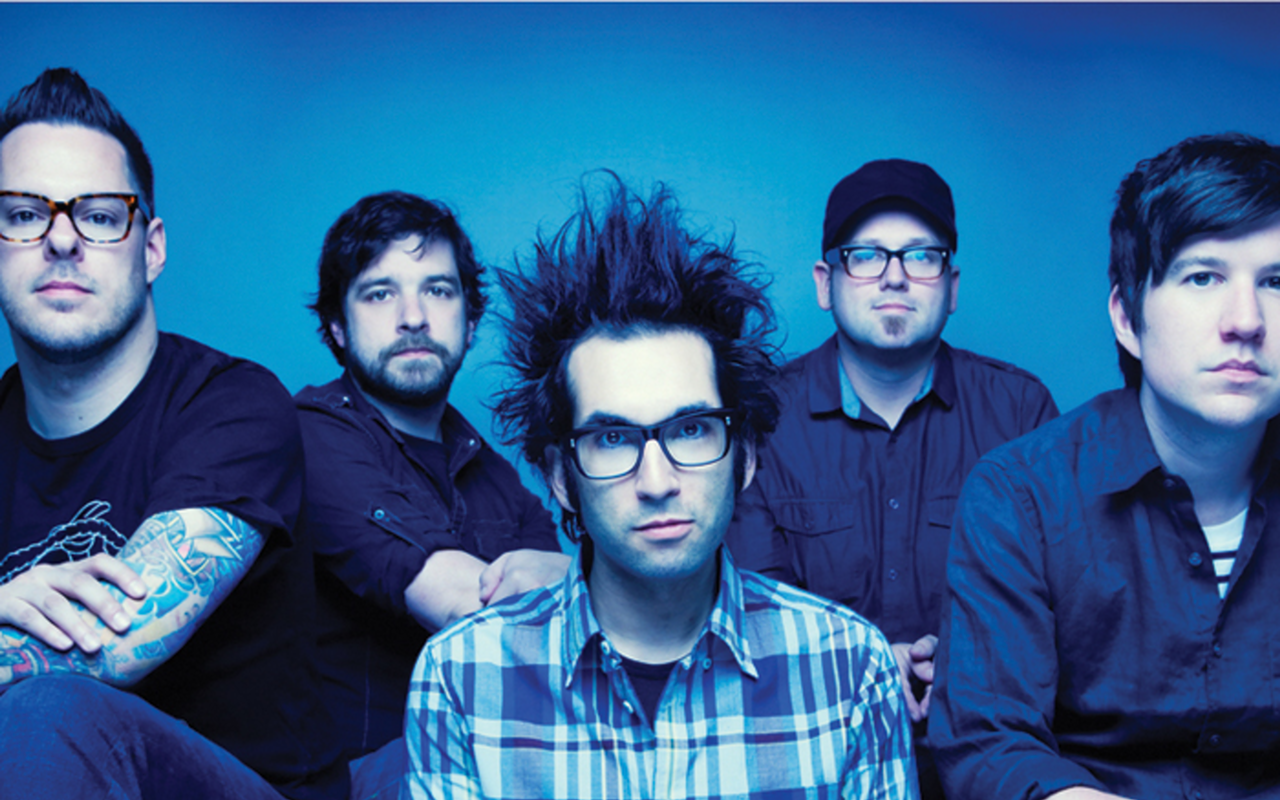 Motion City Soundtrack’s breakthrough Commit This to Memory marked a pivotal time in Justin Pierre’s (center) life