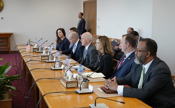 Rep. Greg Landsman and other delegates meet with Egyptian leaders.