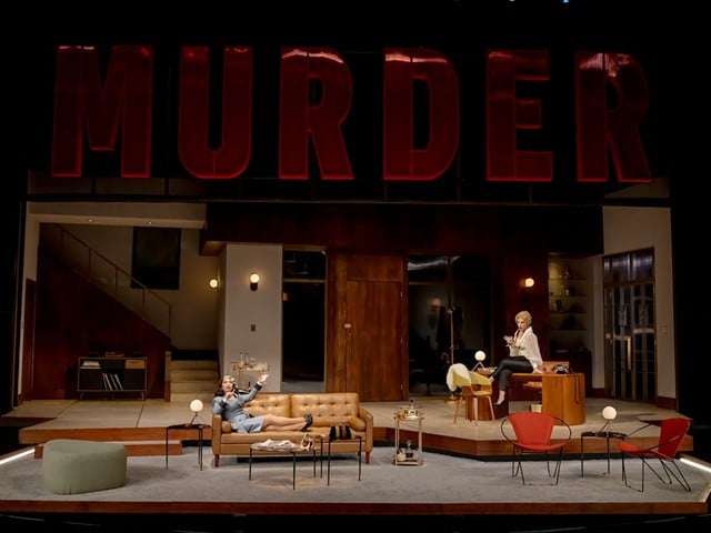 Geena Quintos (left) and Teresa Zimmermann in the Dial M For Murder production at Cincinnati Playhouse in the Park