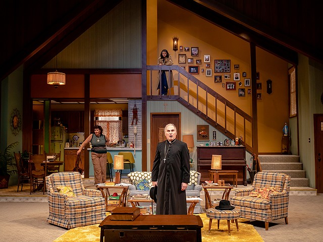John Plumpis as Fr. Lovett in Incident at Our Lady of Perpetual Help at the Playhouse in the Park