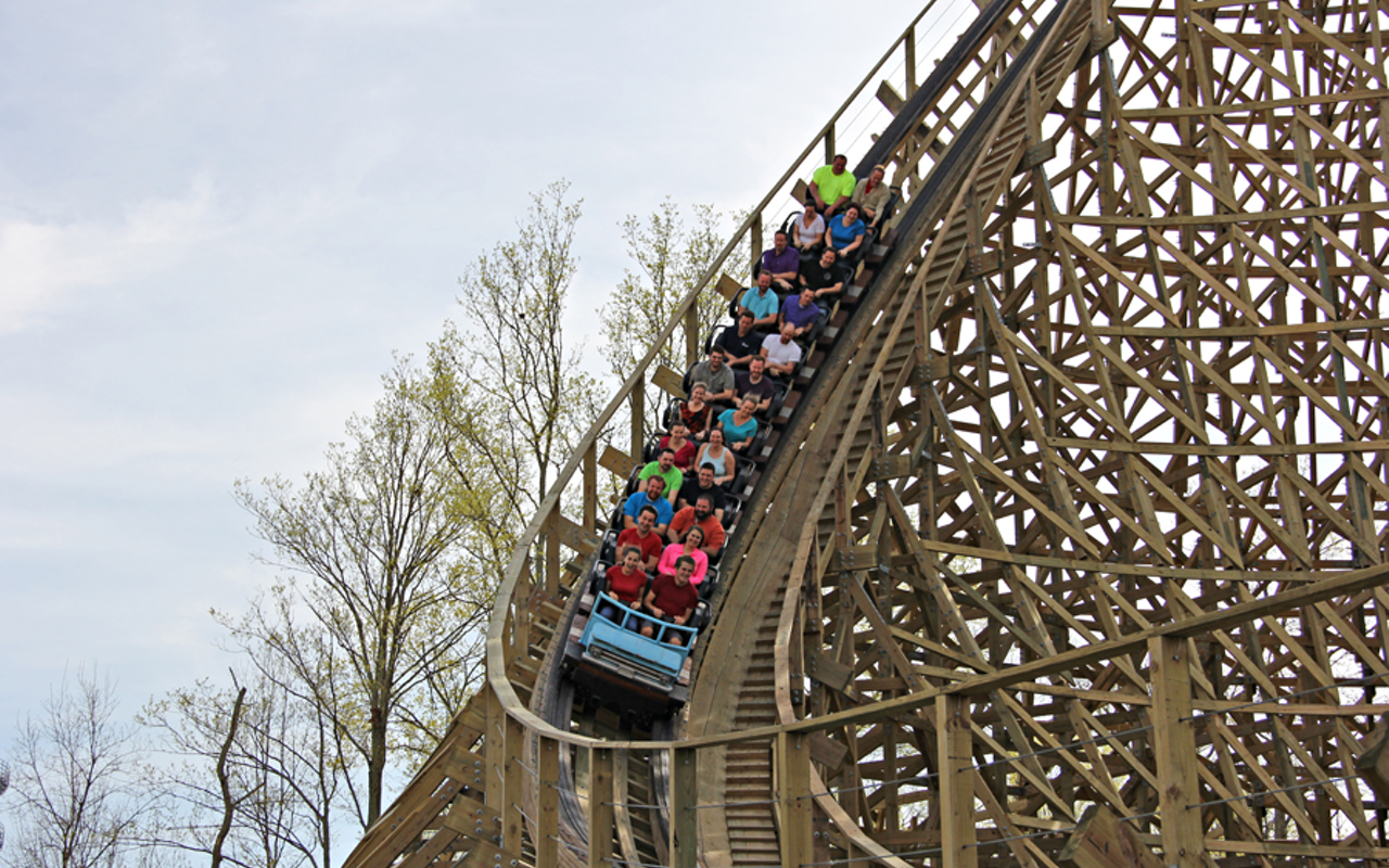 Kings Island's new Mystic Timbers wooden coaster