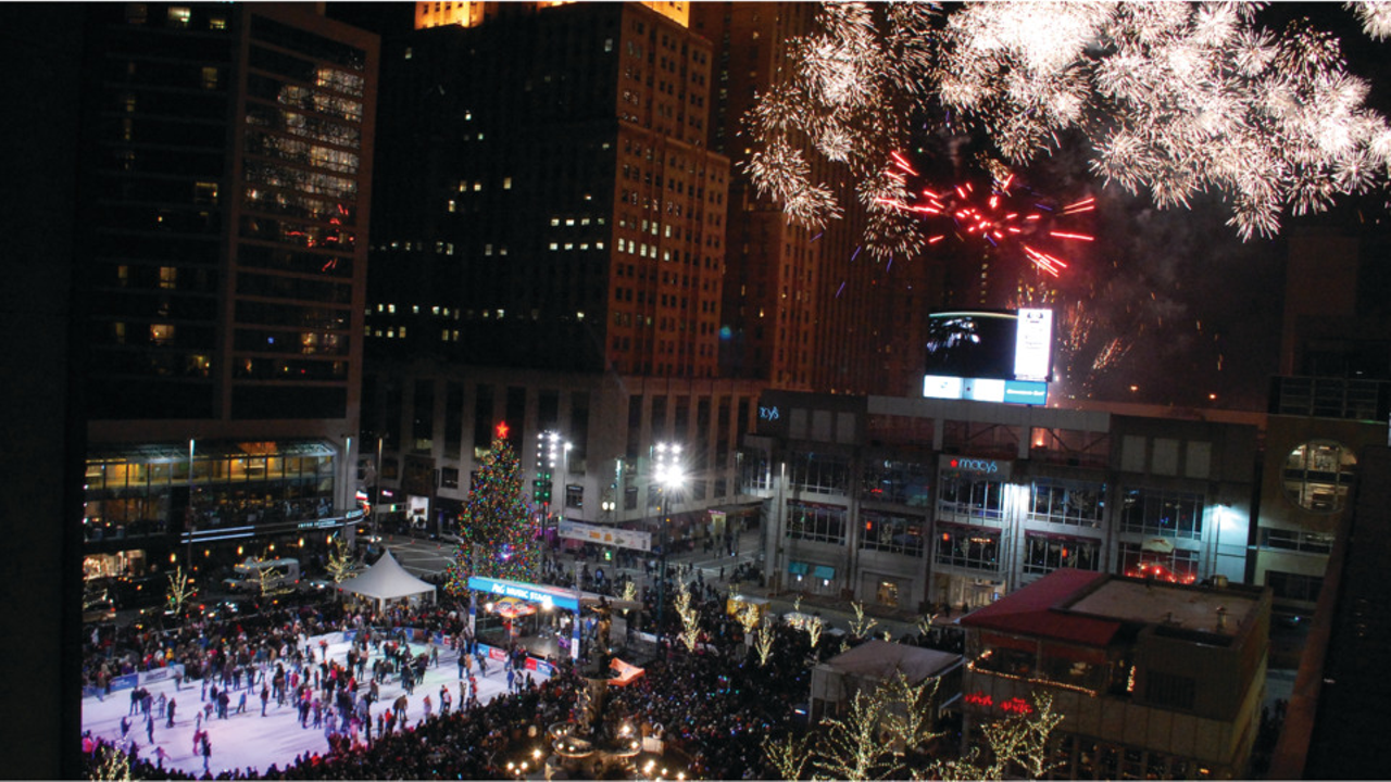 New Year's Eve Blast on Fountain Square
6 p.m.-12:30 a.m.
Dance, skate and drink on Fountain Square this New Year's Eve. Grab a cocktail from the bar, enjoy outdoor heaters, listen to tunes from a live DJ and watch a fireworks show. There will also be a more kid-friendly New Year's Eve countdown taking place at 7:10 p.m. 6 p.m.-12:30 a.m. Fountain Square, 520 Vine St., Downtown, myfountainsquare.com.