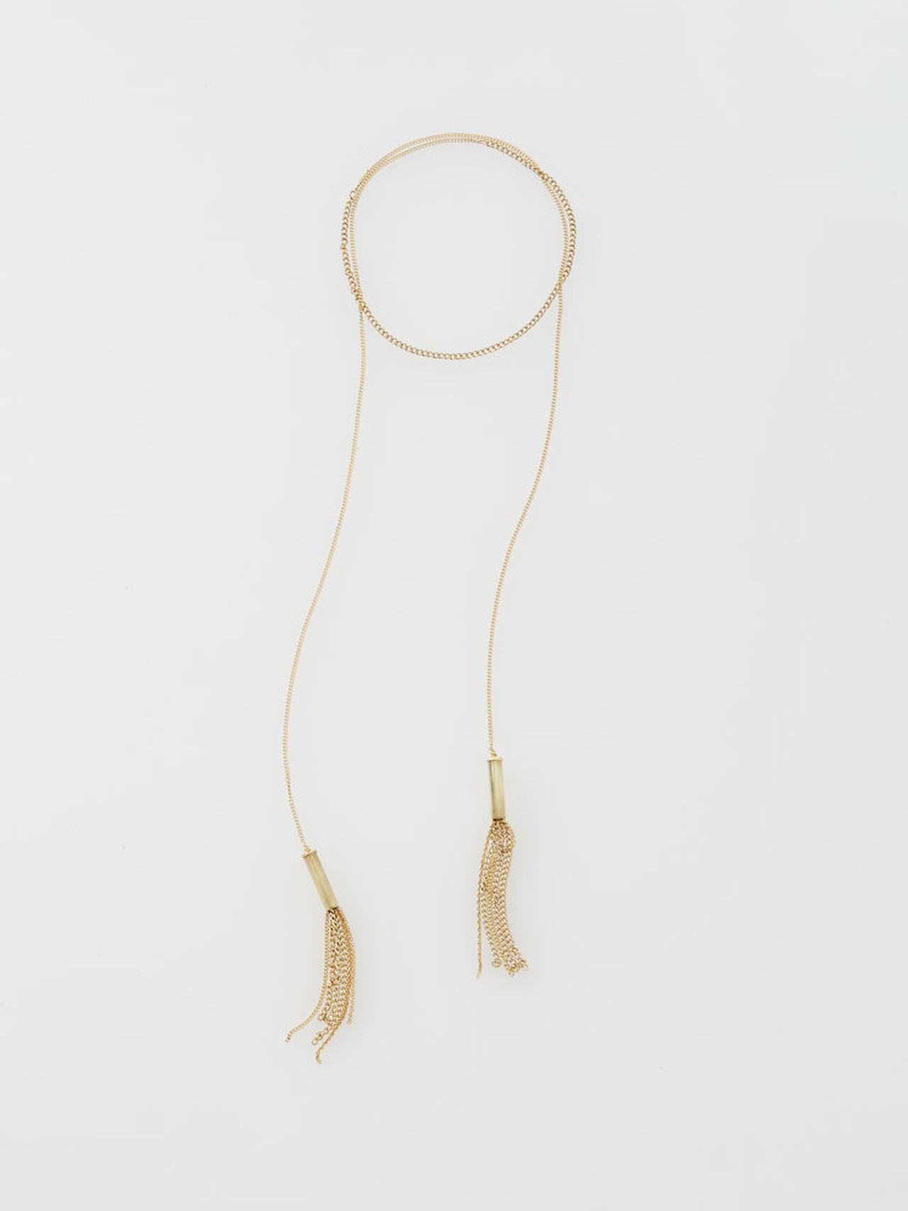 Wrap-around tassel necklace
