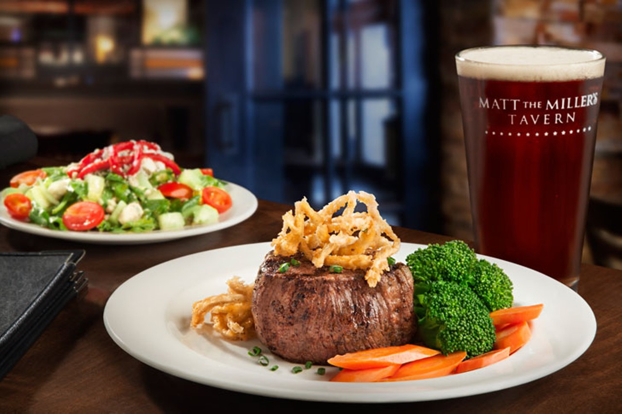 Matt the Miller's Tavern
5901 E, Galbraith Road, Kenwood / 9558 Civic Centre Blvd., West Chester
8 oz. Top Sirloin: American Wagyu cut served with onion straws and mixed vegetables