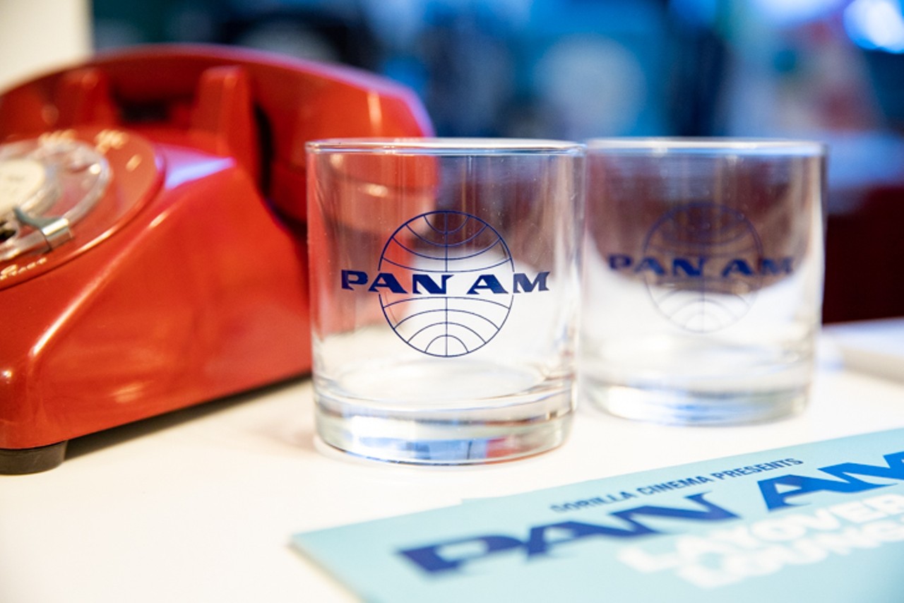 Pan Am branded glassware