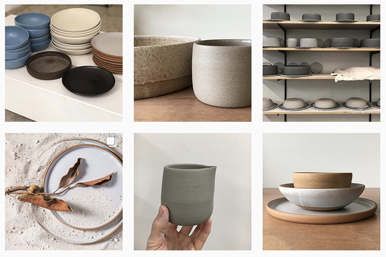 @cgceramics
Name: Christie Goodfellow
Another ceramic artist, Christie Goodfellow&#146;s work is starkly minimalistic with smooth, modern lines and earthy colors. CGCERAMICS first started in 2009 out of a small backyard studio; she recently moved production to another a space in Bellevue. 
Photo via Instagram/cgceramics