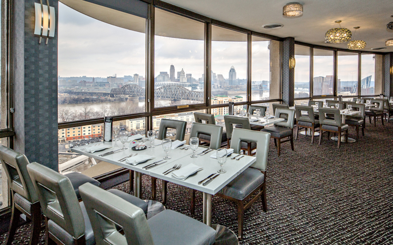 The rotating dining room at Eighteen at the Radisson offers unparalleled views of the city.
